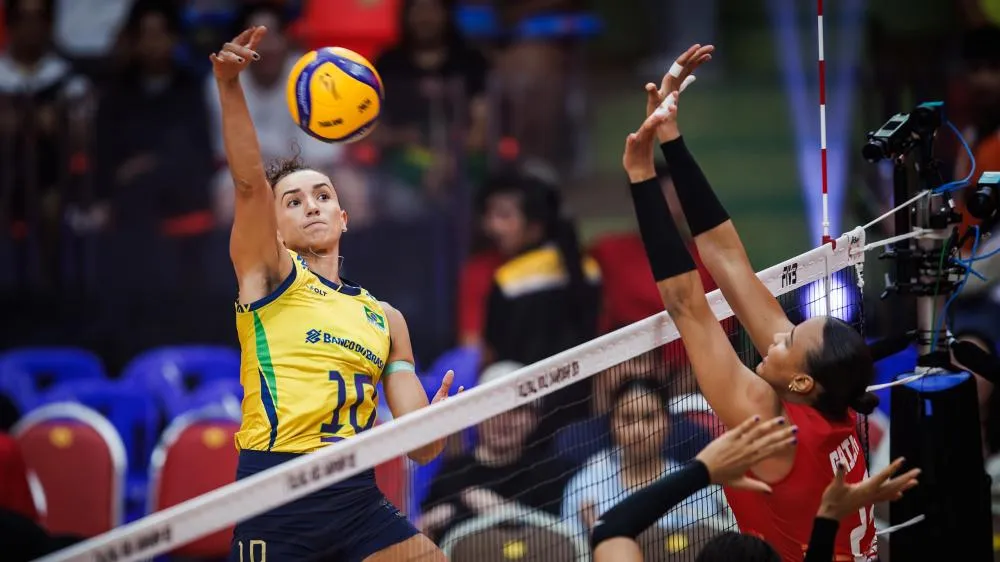 Brasil bate República Dominicana e vence 2ª seguida na VNL Feminina