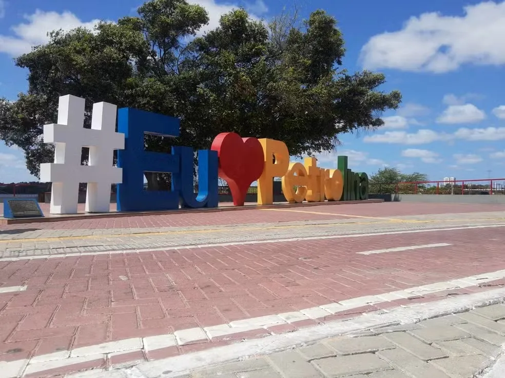 Monumento Eu Amo Petrolina — Foto: Pablo Luan / TV Grande Rio